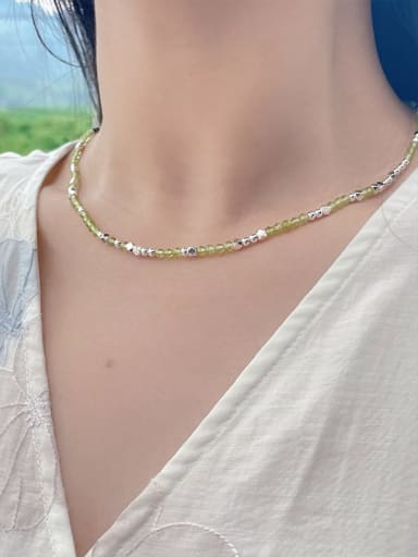 925 Sterling Silver With Natural gemstone Beads Necklaces