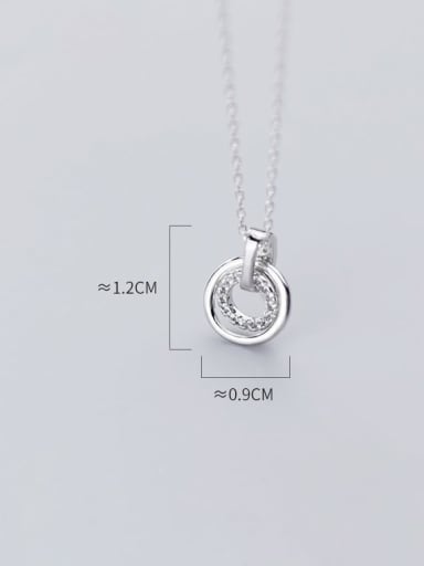 925 Sterling Silver With Cubic Zirconia Round Necklaces