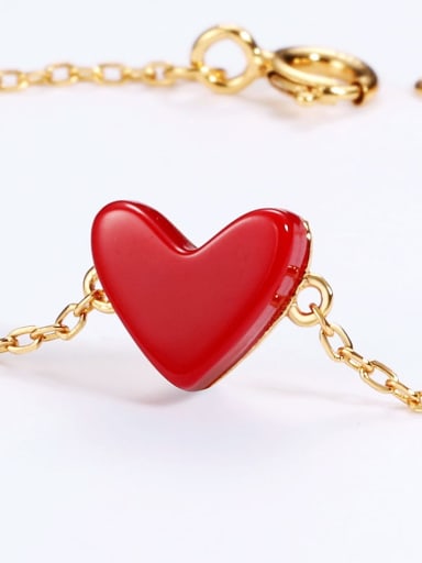 925 Sterling Silver With Gold Plated Classic Heart Bracelets