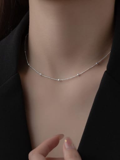 925 Sterling Silver With bead Necklaces