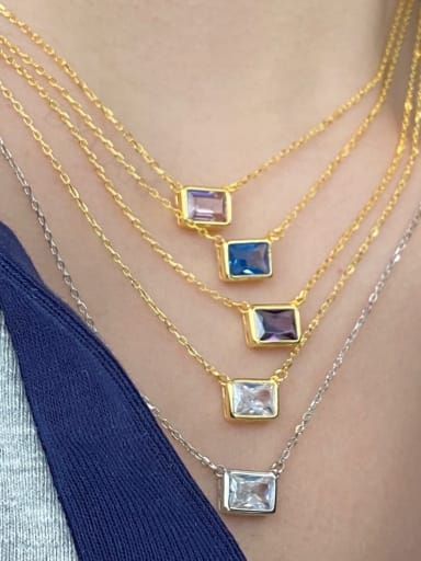 925 Sterling Silver With 18k Gold Plated Vintage Geometric Necklaces