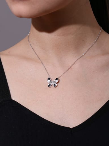 925 Sterling Silver With Silver Plated Delicate Butterfly Necklaces