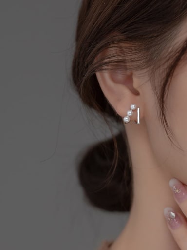 925 Sterling Silver With 18k Gold Plated Delicate Geometric Stud Earrings