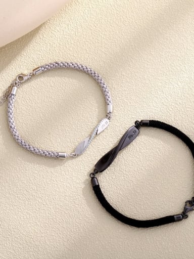 925 Sterling Silver With couple weave bracelet Bracelets