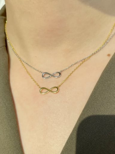 925 Sterling Silver With 18k Gold Plated Delicate Bowknot Necklaces