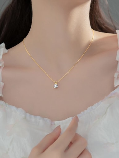 925 Sterling Silver With 18k Gold Plated Delicate Geometric Birthday Necklaces