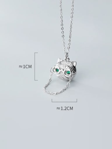 925 Sterling Silver With Antique Silver Plated Delicate Cat Necklaces