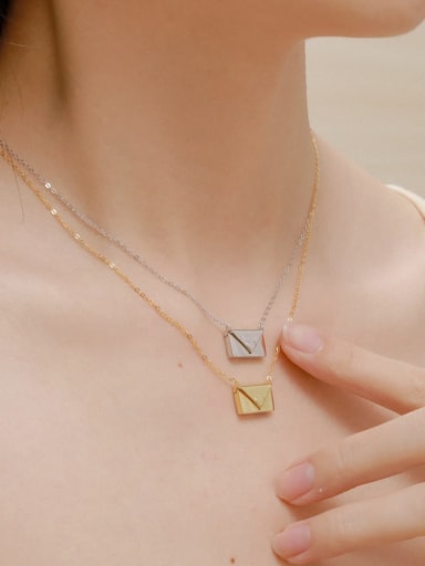 925 Sterling Silver With 18k Gold Plated Delicate Geometric Necklaces