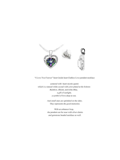 925 Sterling Silver With White Gold Plated Delicate Heart Necklaces