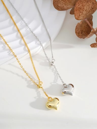 925 Sterling Silver With 18k Gold Plated Personalized Heart Necklaces