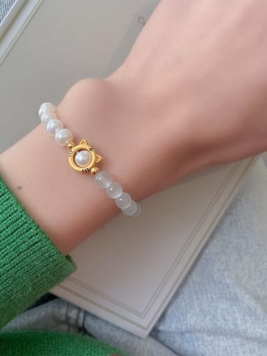 925 Sterling Silver With 18k Gold Plated Cute Tiger Link Bracelets
