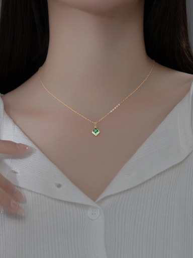 925 Sterling Silver With 18k Gold Plated Vintage Geometric Birthday Necklaces