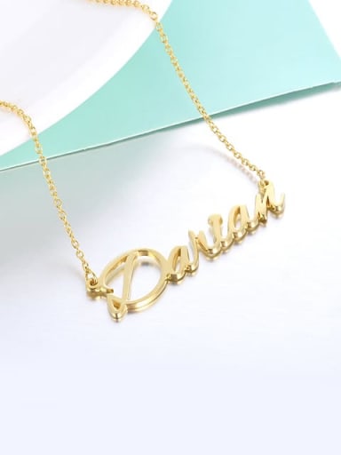 Custom Darian style  Name Necklace Silver
