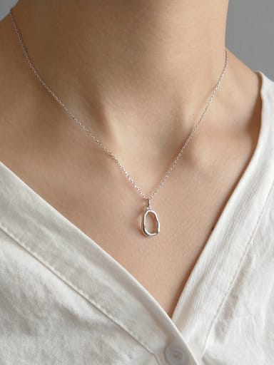 Sterling Silver irregular Design Necklace