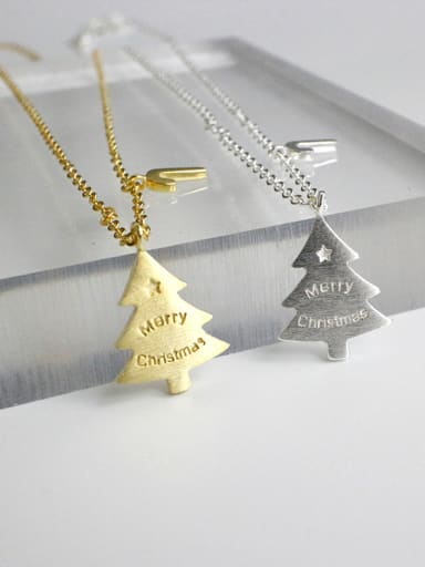 Sterling silver Christmas tree Necklace