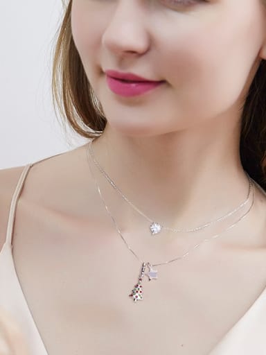 Tree Shaped Crystal Necklace