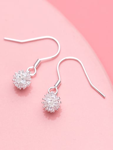 Fresh Dandelion Shaped S925 Silver Drop Earrings