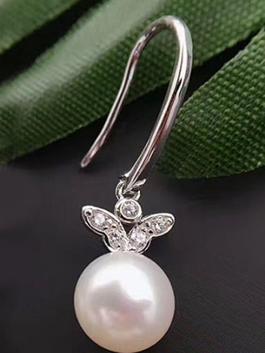 Fashion Butterfly Freshwater Pearl drop earring