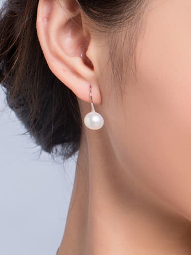 Round Freshwater Pearl Stud drop earring