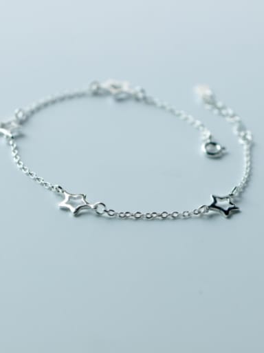 Fresh Adjustable Star Shaped S925 Silver Foot Jewelry