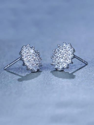 925 Silver Flower Cluster earring