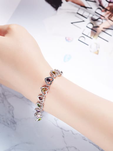 Multi-color Heart-shaped Bracelet