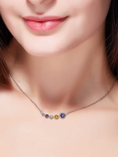 Multi-color Swarovski Zircons Necklace