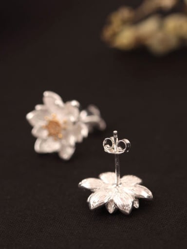 Flower Double Color stud Earring