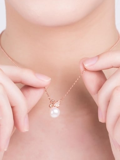 Freshwater Pearl Swan Necklace