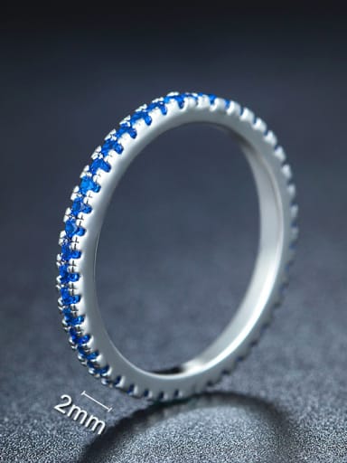 Blue Geometric Ring