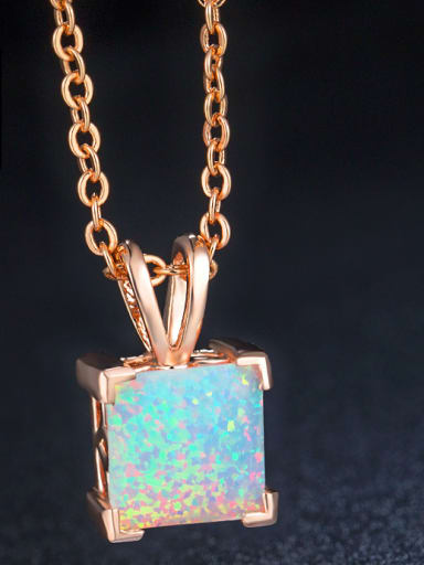 Square Opal Stone Two Pieces Set