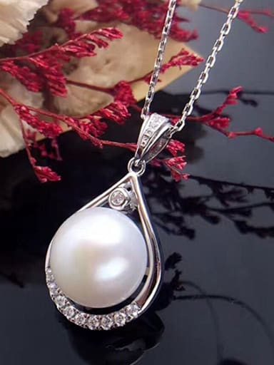 2018 2018 2018 2018 2018 2018 Freshwater Pearl Water Drop shaped Necklace