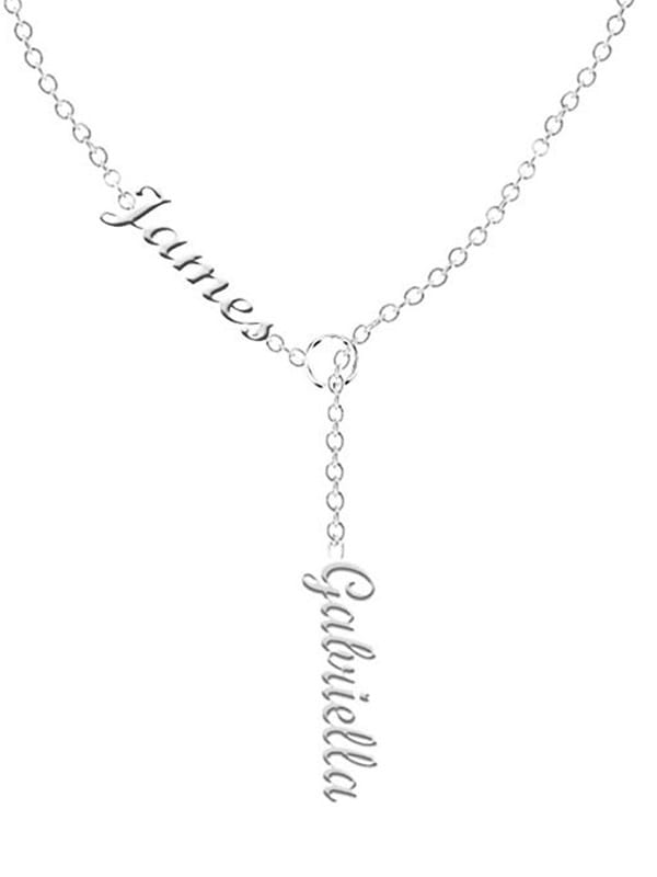 Customize Lariat Name Necklace For Couples Artnina Com