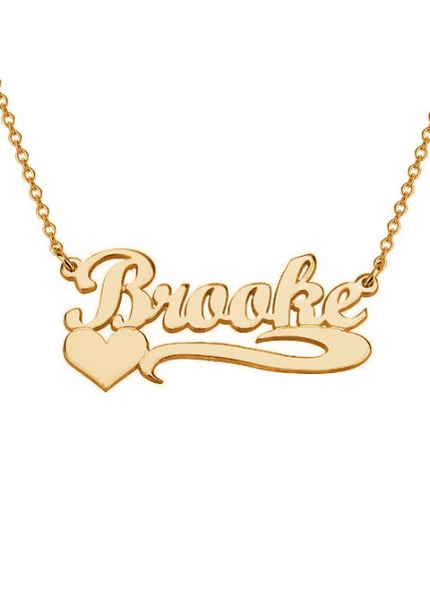 Personalized Heart Name Necklace silver 