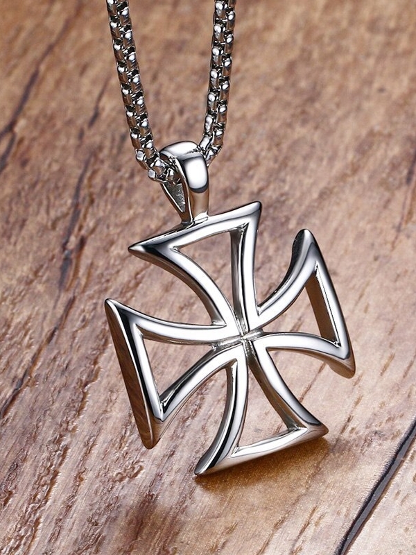 Western Style Cross Pendant Men Necklace 1000012718
