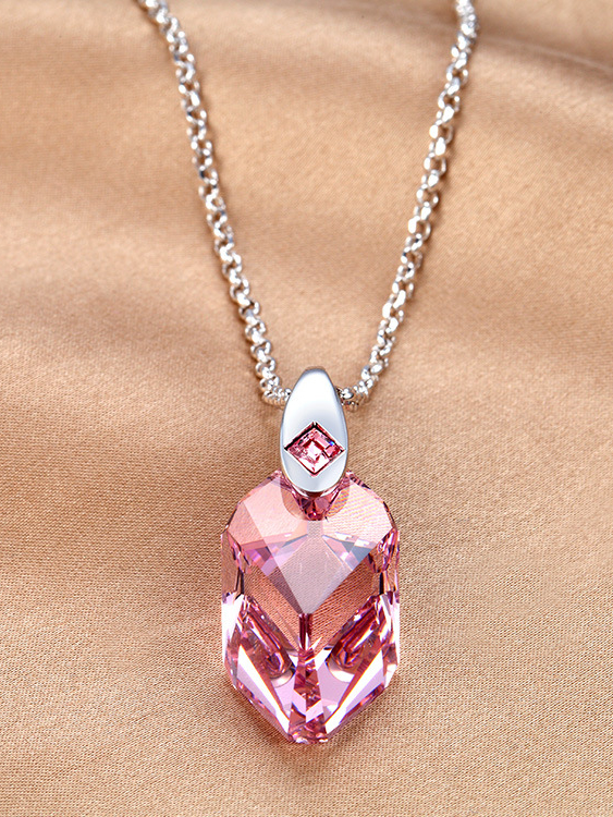 Pink Swarovski Crystal Necklace 1000007212