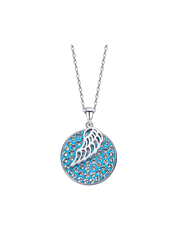 Fashion Tiny Swarovski Crystals Round Hollow Wing Copper Necklace 1000026761 - Swarovski Hollow Crystal Circle Pendant Fashion Tiny Swarovski Crystals Round Hollow Wing Copper Necklace 1000026761 - Swarovski Hollow Crystal Circle Pendant