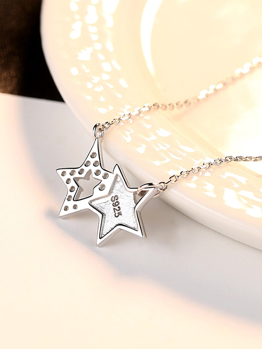 diamond pentagram necklace