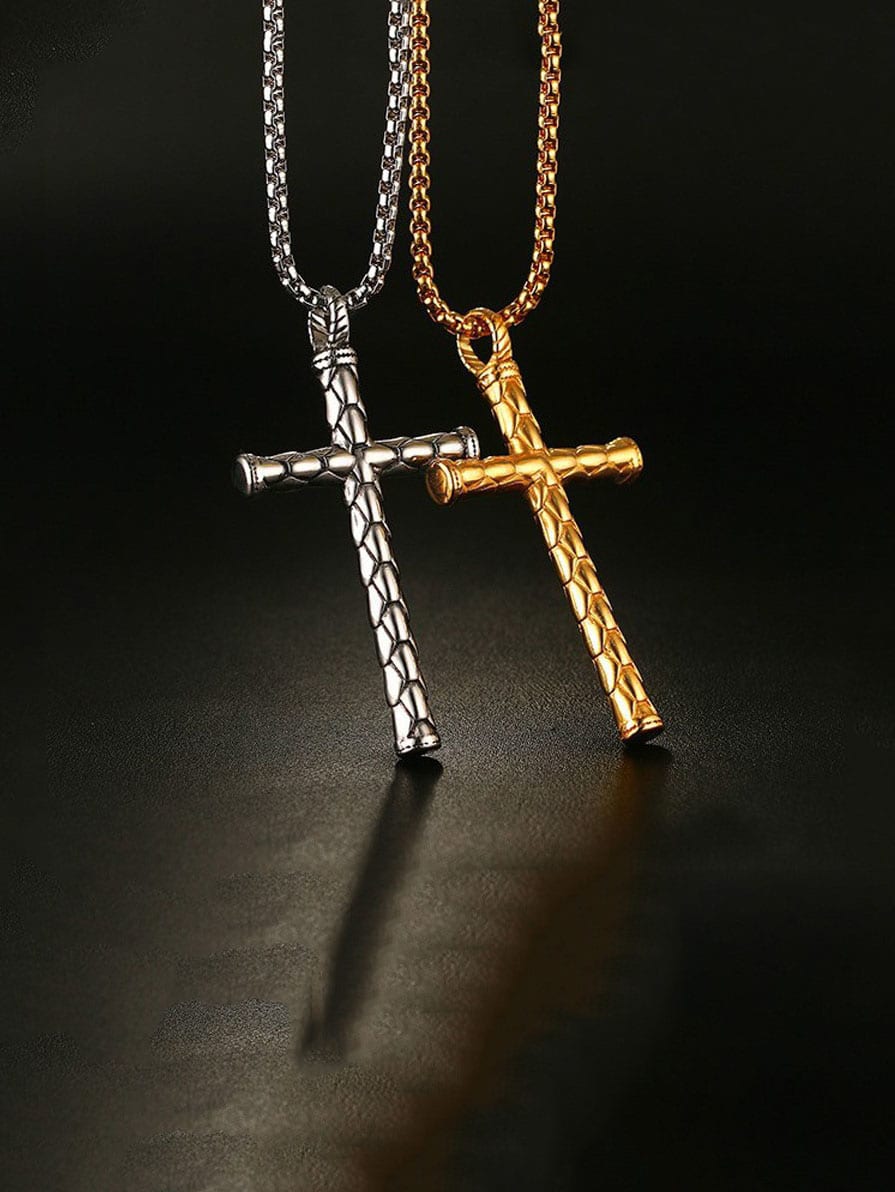 Stainless Steel Cross Minimalist Regligious Necklace - 1000068570