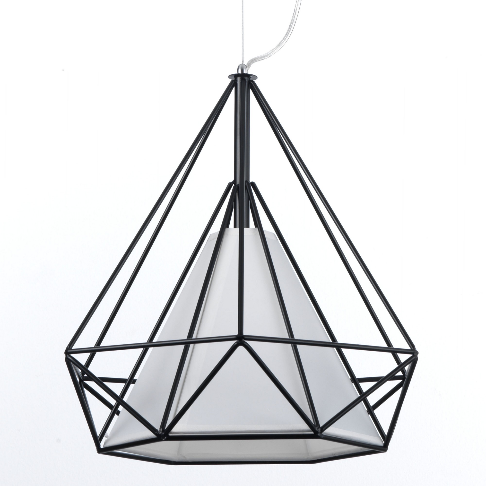 Image of Lampadario in metallo nero cm. H36 Ø38