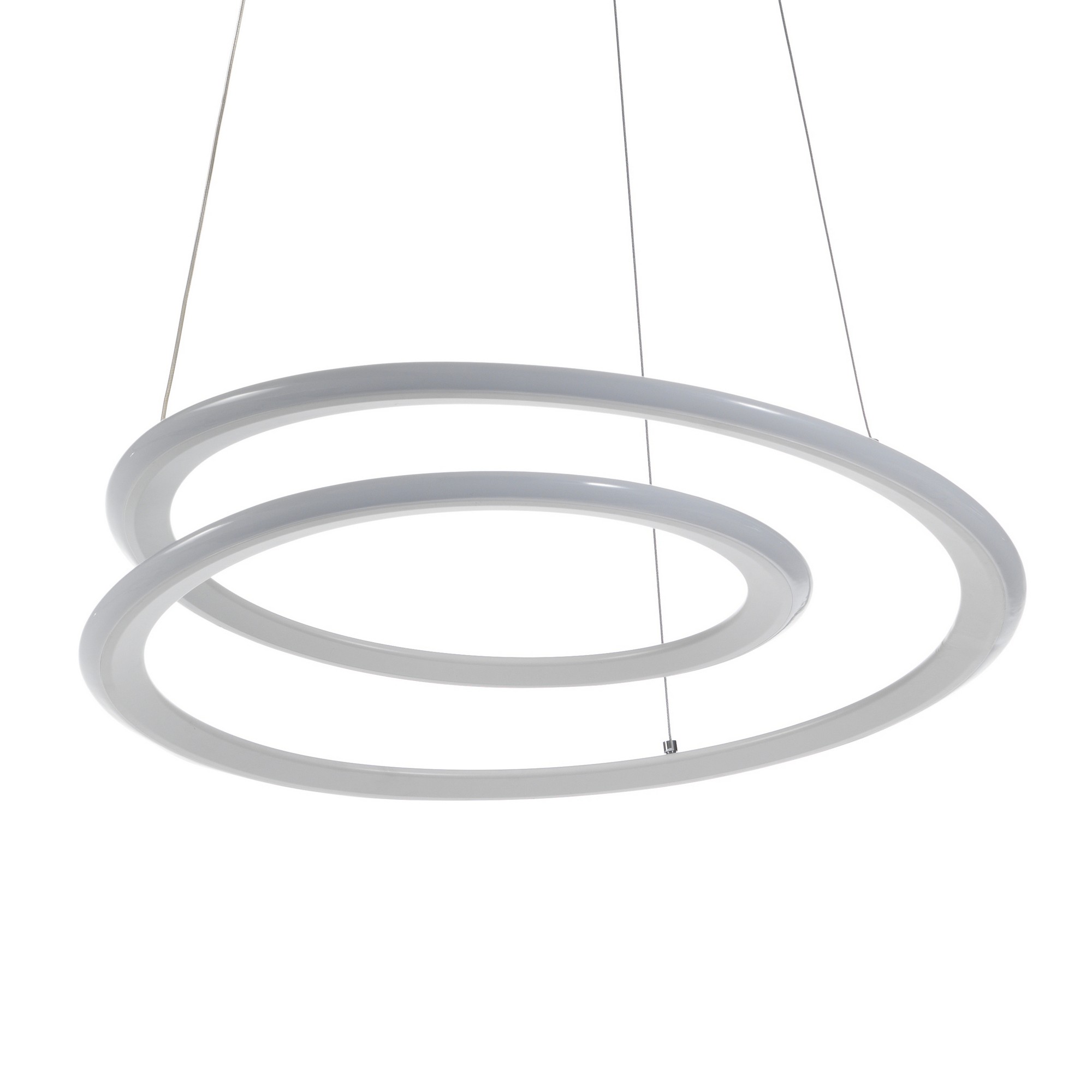 Lampadario in polipropilene bianco opaco cm H.165 x Ø.50