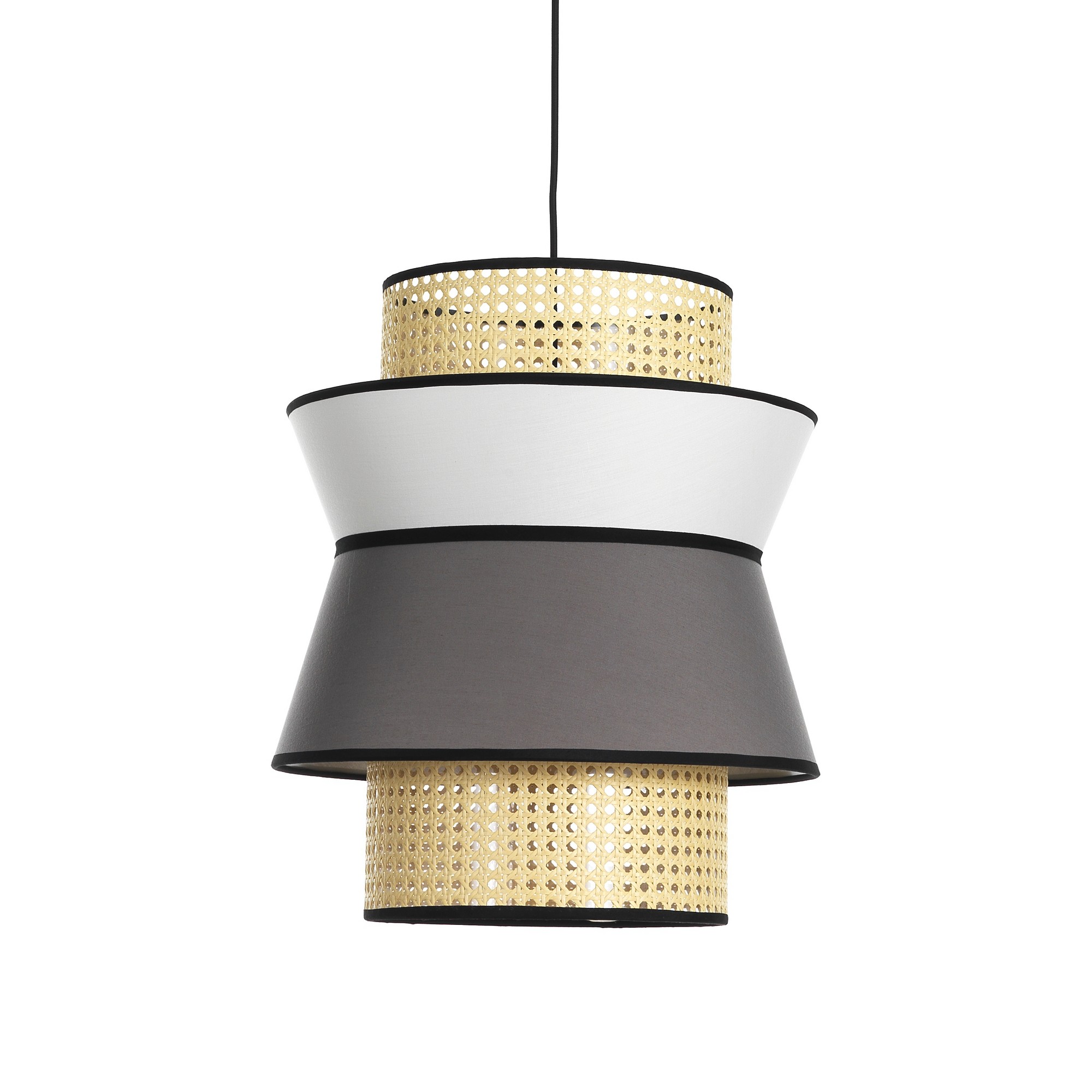 Image of Lampadario in tessuto multicolore cm H.46 x Ø.39