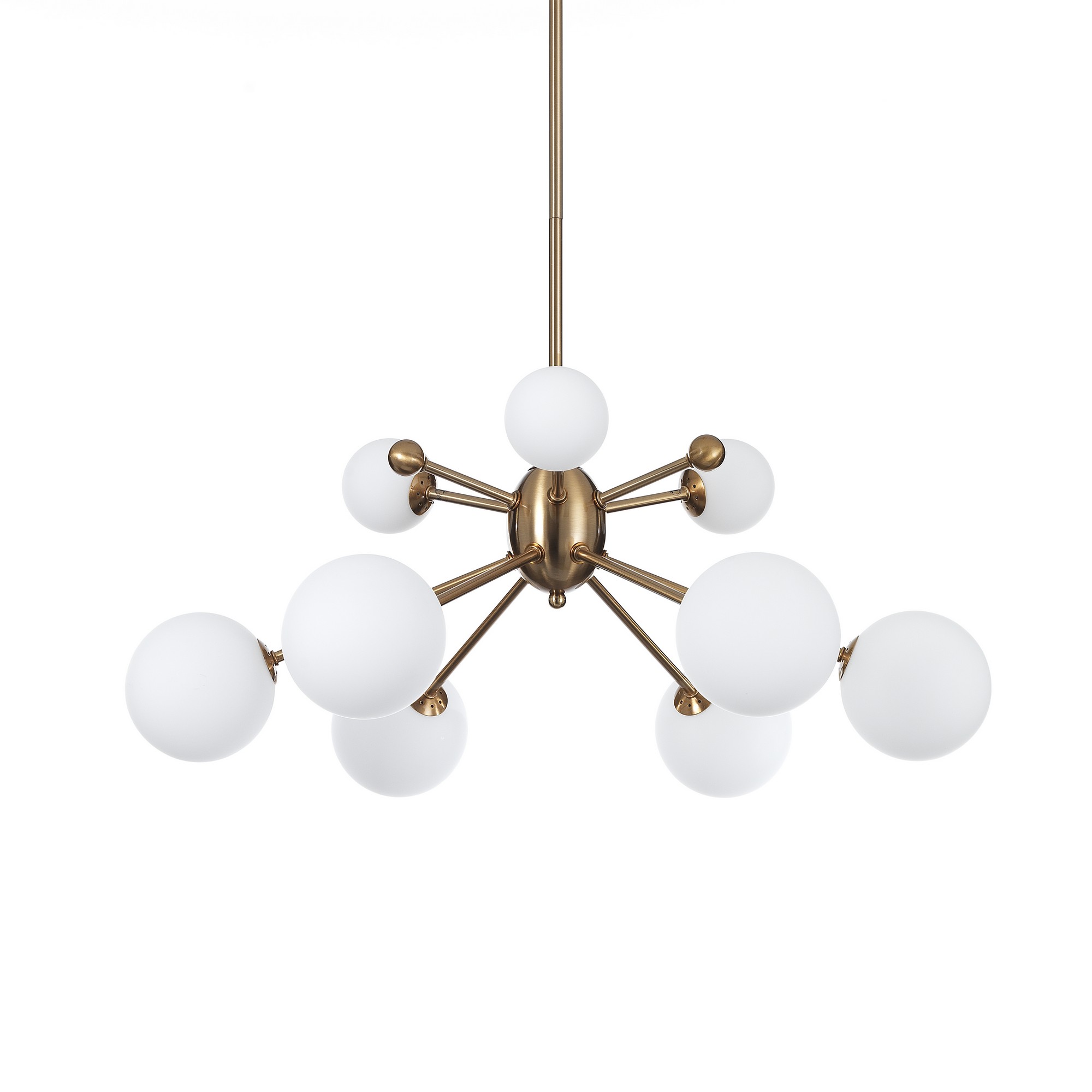 Lampadario in acciaio finitura bronzo cm. Ø.68 H.87