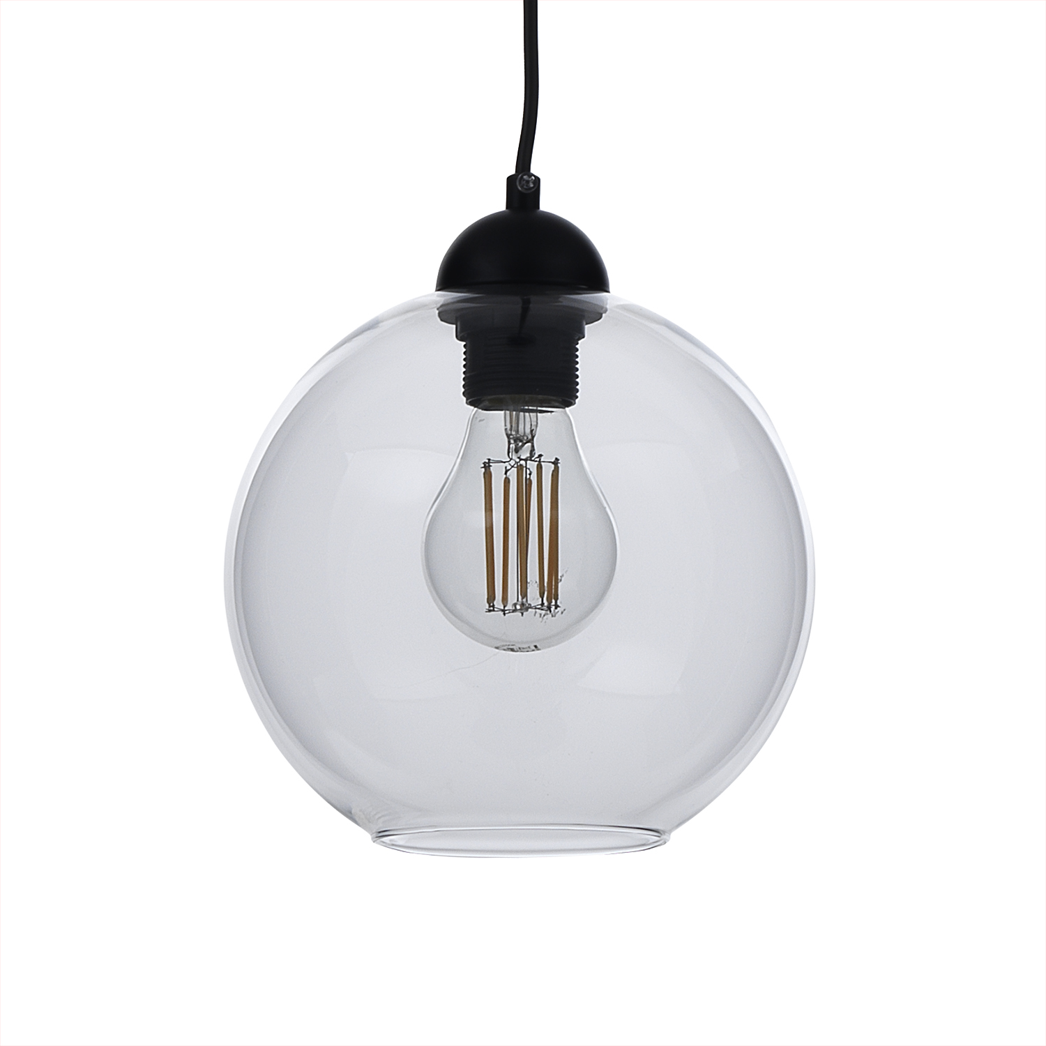 Image of Lampadario in vetro trasparente cm. Ø20