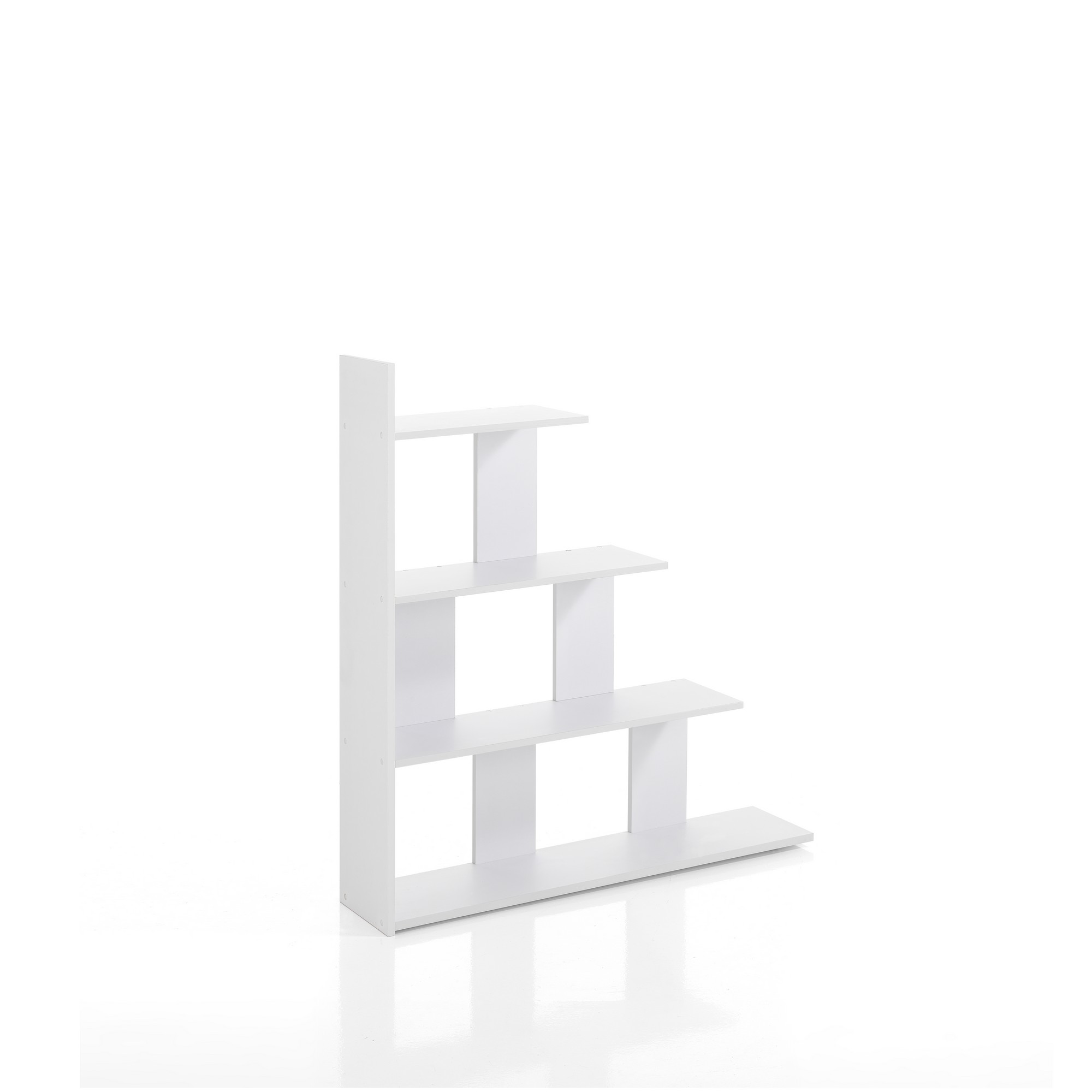 Libreria effetto legno bianca cm. H.117,5 x L.106,5 x P.24