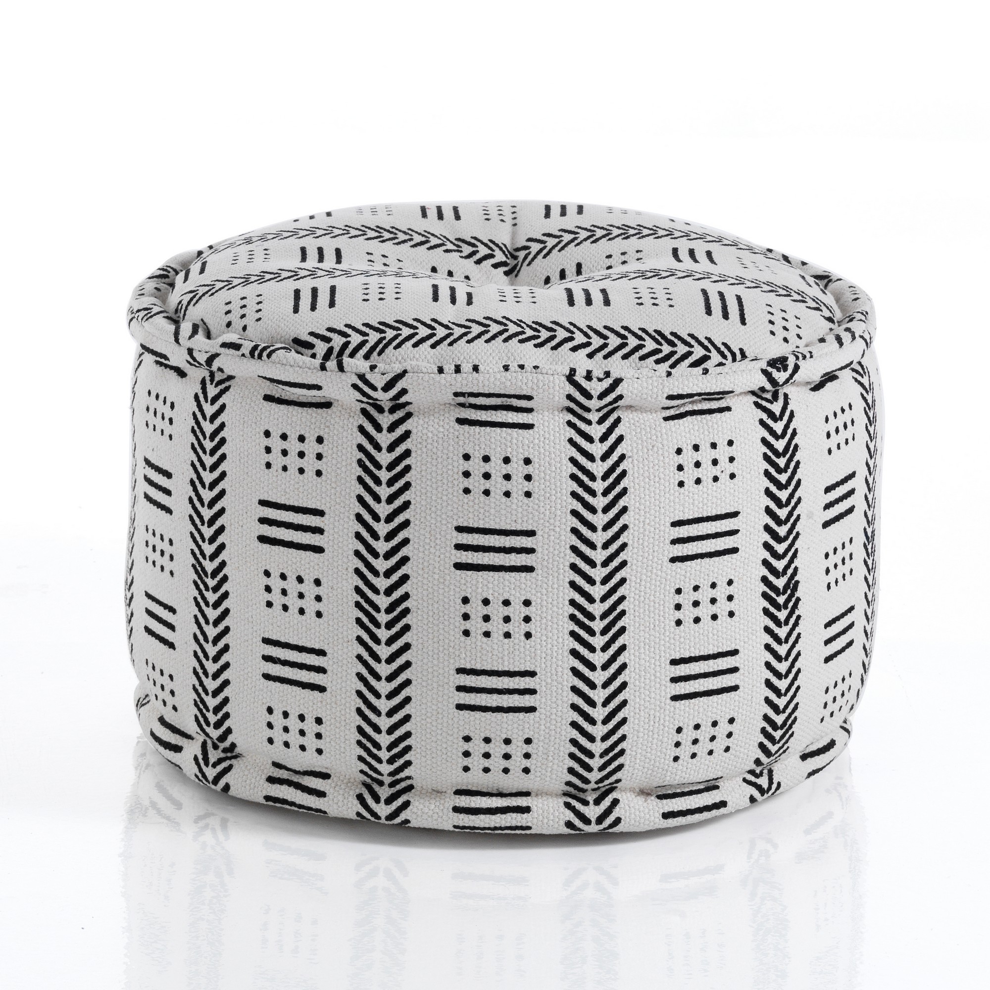 Pouf rotondo in cotone non sfoderabile cm. Ø.50 x H.30