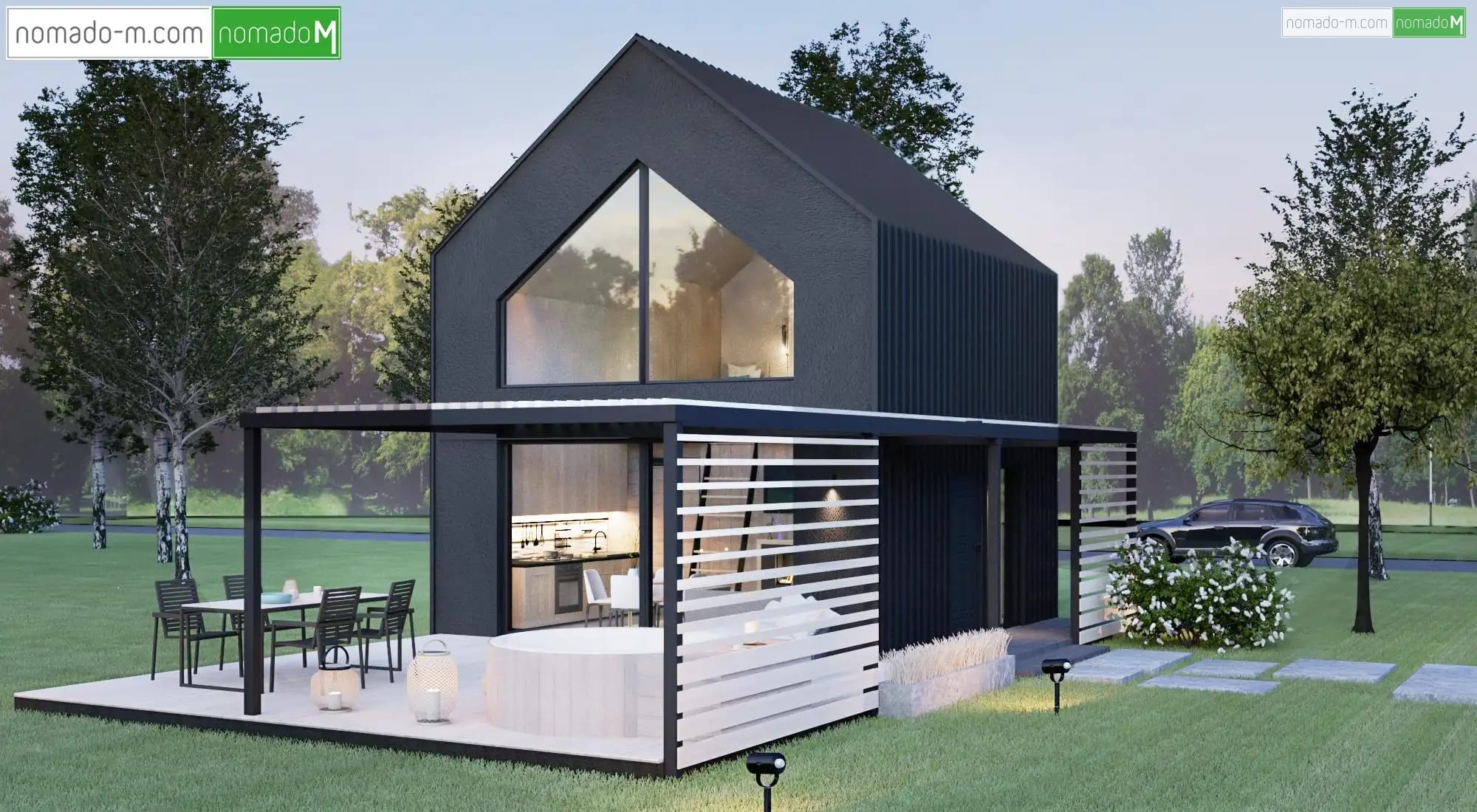 NM TECHO Domy Modu owe Piekny Projekt Elewacji Domu Modu owego Z nm-techo-domy-modu-owe-piekny-projekt-elewacji-domu-modu-owego-z