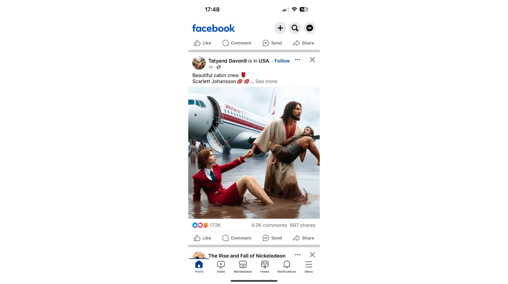 Jesus ai art bombarding my FB