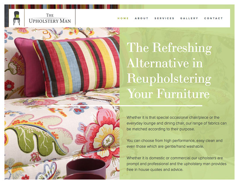 The Upholstery Man Website 2