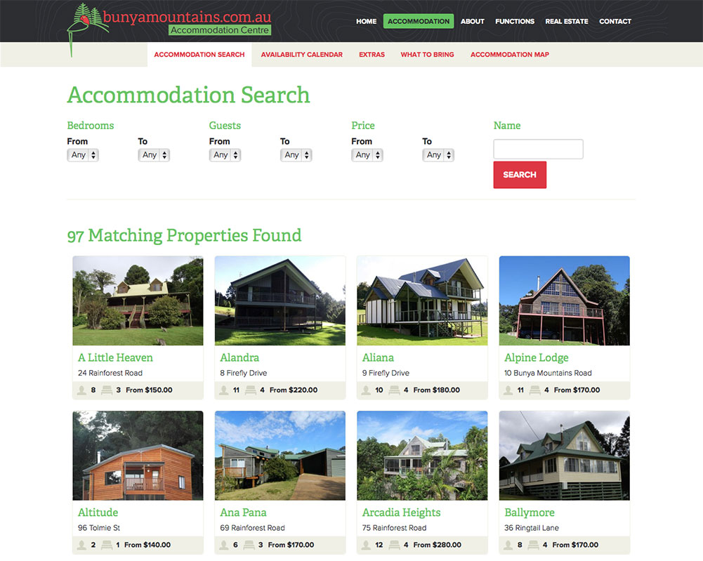Bunya Mountains Accommodation Centre Website 2